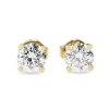 18ct Yellow Gold .80ct Diamond Stud Earrings
