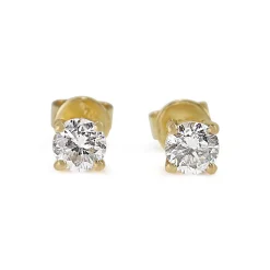 14ct Yellow Gold .80ct Diamond Stud Earrings