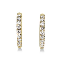 9ct Yellow Gold .65ct Diamond Hoop Earrings