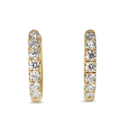 9ct Yellow Gold .50ct Diamond Hoop Earrings