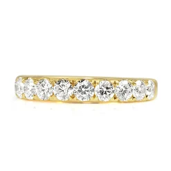 18ct Yellow Gold .90ct Diamond Half Hoop Band