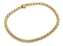 18ct Yellow Gold 2.00ct Diamond Tennis Bracelet