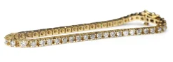 14ct Yellow Gold 3.50ct Diamond Tennis Bracelet