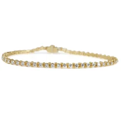 14ct Yellow Gold 2.00ct Diamond Tennis Bracelet