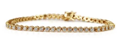 14ct Yellow Gold 2.00ct Diamond Tennis Bracelet