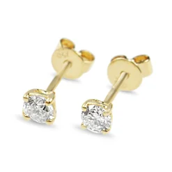 18ct Yellow Gold .40ct Diamond Stud Earrings