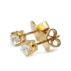18ct Yellow Gold .90ct Diamond Stud Earrings