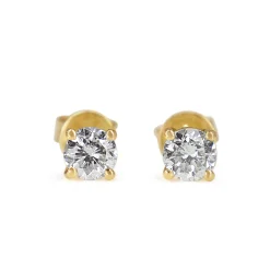 14ct Yellow Gold .80ct Diamond Stud Earrings