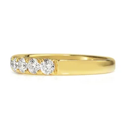 18ct Yellow Gold .90ct Diamond Half Hoop Band