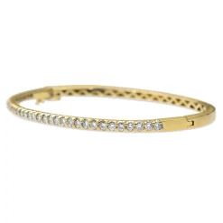 18ct Yellow Gold 1.00ct Diamond Bangle