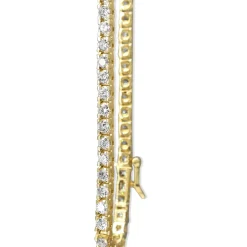 14ct Yellow Gold 3.50ct Diamond Tennis Bracelet