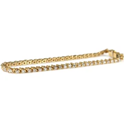 14ct Yellow Gold 2.00ct Diamond Tennis Bracelet