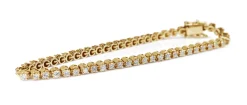 14ct Yellow Gold 2.00ct Diamond Tennis Bracelet