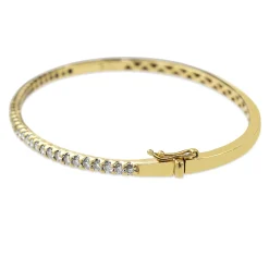 18ct Yellow Gold 1.00ct Diamond Bangle