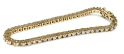 14ct Yellow Gold 3.50ct Diamond Tennis Bracelet