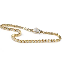 14ct Yellow Gold 2.00ct Diamond Tennis Bracelet
