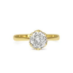 18ct Yellow Gold .75ct Old Cut Diamond Solitaire Ring