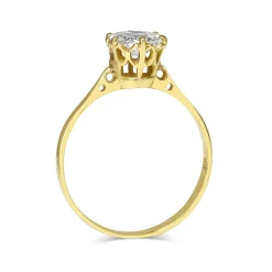 18ct Yellow Gold .75ct Old Cut Diamond Solitaire Ring