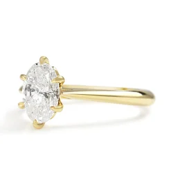 18ct Yellow Gold 1.05ct Oval Diamond Solitaire Ring