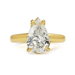 18ct Yellow Gold 2.02ct Pear Diamond Solitaire Ring