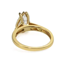 18ct Yellow Gold 2.02ct Pear Diamond Solitaire Ring