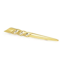 9ct Yellow Gold Cubic Zirconia Brooch