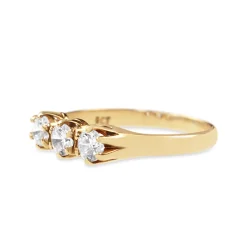 9ct Yellow Gold Cubic Zirconia 3 Stone Ring