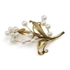 14ct Yellow Gold Cultured Pearl Brooch