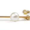 9ct Yellow Gold Cultured Pearl Bar Brooch