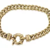 9ct Yellow Gold Curb Link Bracelet with Bolt Clasp