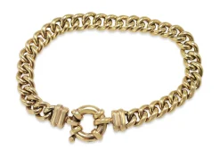 9ct Yellow Gold Curb Link Bracelet with Bolt Clasp