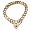 9ct Yellow Gold Curb Link Bracelet with Padlock Clasp