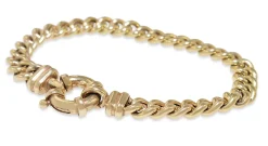 9ct Yellow Gold Curb Link Bracelet with Bolt Clasp