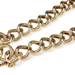 9ct Yellow Gold Curb Link Bracelet with Padlock Clasp