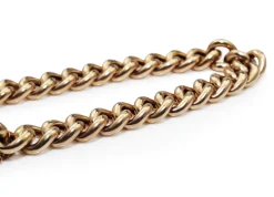 9ct Yellow Gold Curb Link Bracelet with Padlock Clasp
