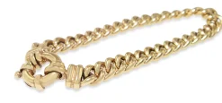9ct Yellow Gold Curb Link Bracelet with Bolt Clasp