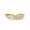 9ct Yellow Gold Curved Channel Set Diamond Band Ring