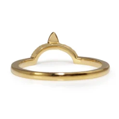 18ct Yellow Gold Curved 'Tiara' Style Diamond Band