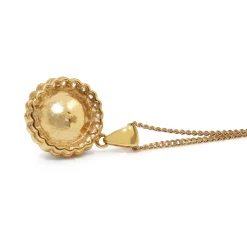 9ct Yellow Gold Daisy Style Pearl and Diamond Necklace