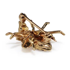 14ct Yellow Gold Diamond and Sapphire Bee Brooch