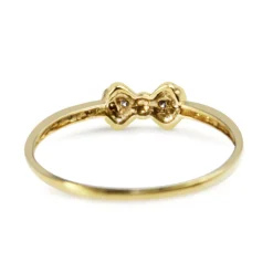 9ct Yellow Gold Diamond Bow Ring