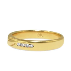 18ct Yellow Gold Diamond Channel Set Band Ring