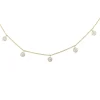 9ct Yellow Gold Diamond Clusters Necklace