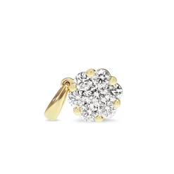 9ct Yellow Gold Diamond Cluster Pendant