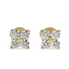 9ct Yellow Gold Diamond 'Clover' Earrings