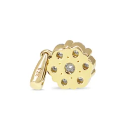 9ct Yellow Gold Diamond Cluster Pendant