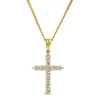 18ct Yellow Gold Diamond Cross Necklace