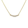 14ct Yellow Gold Diamond Curve Necklace
