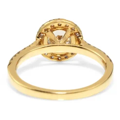 18ct Yellow Gold Diamond Halo Ring