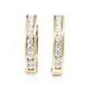 9ct Yellow Gold Diamond Hoop Earrings